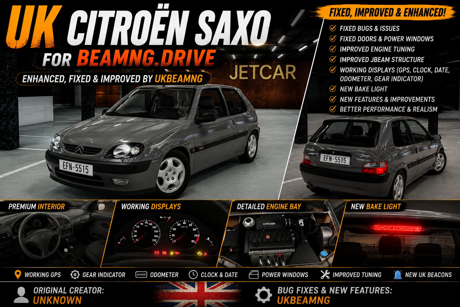 BeamNG.雪铁龙萨克斯MK2/Citroën Saxo MK2-BGMods-专注于分享模组